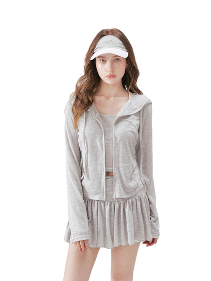 Lyocell Hooded &amp; Skirt Set