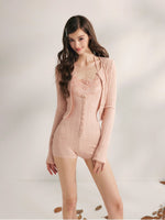 Fluffy Mist Knit Lace Set