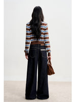 Contrast Pocket Straight Leg Jeans