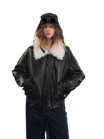 Black Detachable Fur Collar Down Jacket