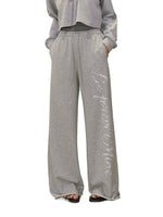 Letter Print Wide Leg Pants