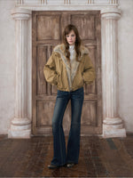 Rivet Low-Rise Flare Jeans