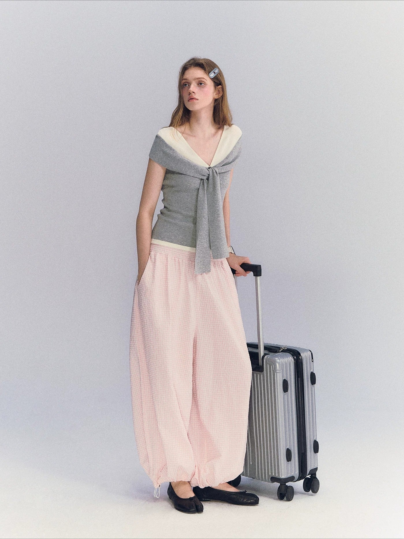 Plaid Lantern Pants