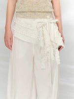 Lace Patchwork Tailored Trousers