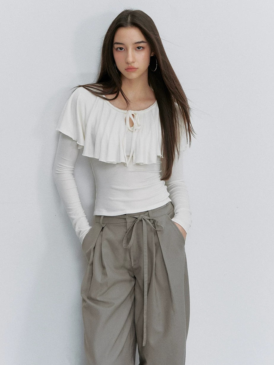 Pleated Wide Leg Pants