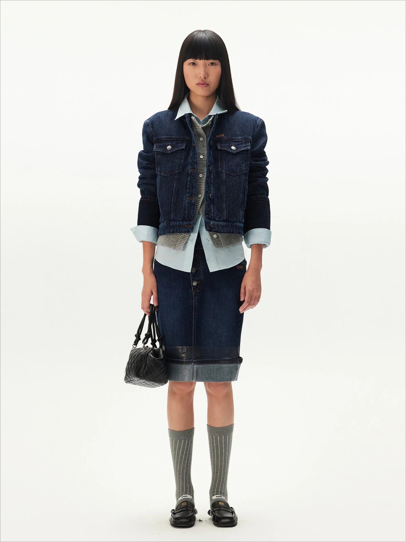 Cloud Wool Patchwork Cardigan