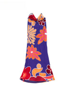 Floral Cowl Neck Backless Maxi Dress