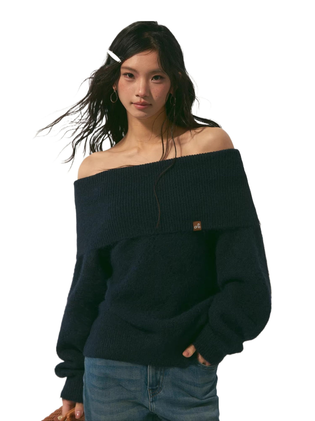 Cutout Shoulder Sweater