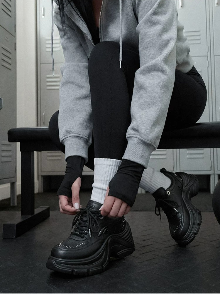 Black Clunky Sneaker