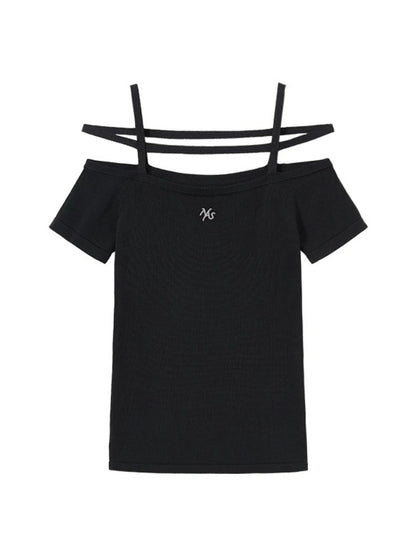 Cross-Shoulder Fitted Tee