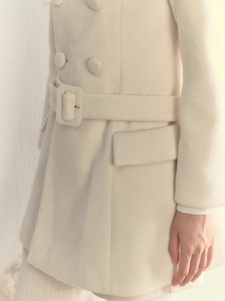 Double-Breasted Belted Coat