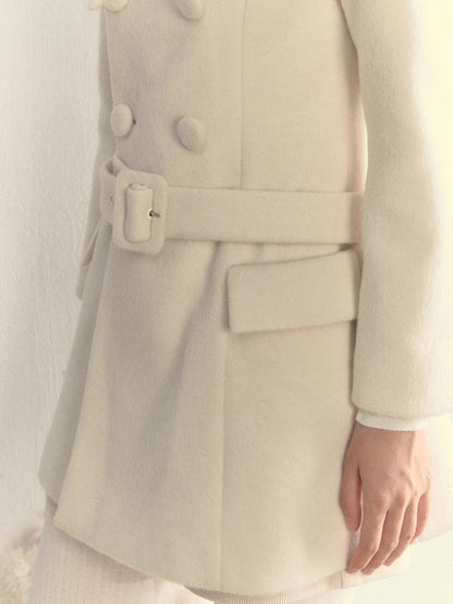 Double-Breasted Belted Coat