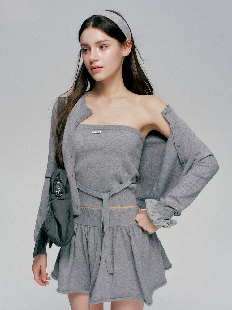 Wool Blend Knit Set