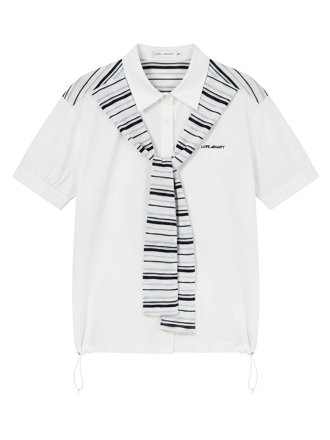 Striped Shawl Shirt