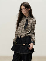 Plaid Shirt Skirt Set