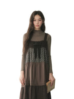 Forest Patchwork Tiered Cotton Dress