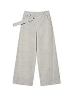 Wheat Washed Wide-Leg Pants