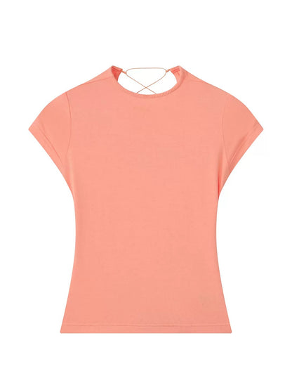 Cross Back Fitted Tee