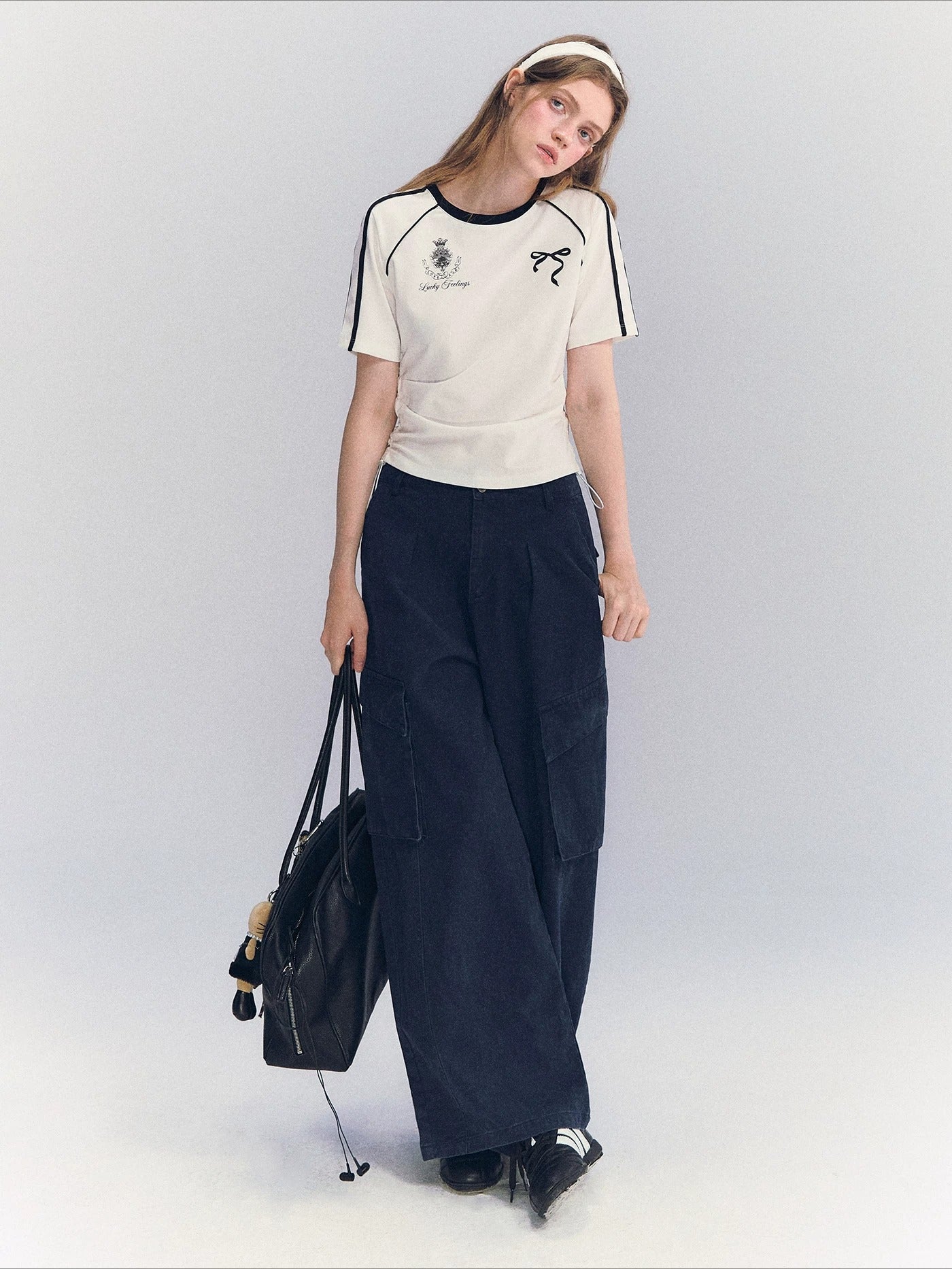 Contrast Drawstring Tee