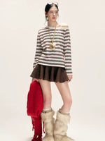 Red Striped Oversized Tee