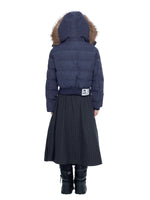 Fur Collar Hooded Cropped Down