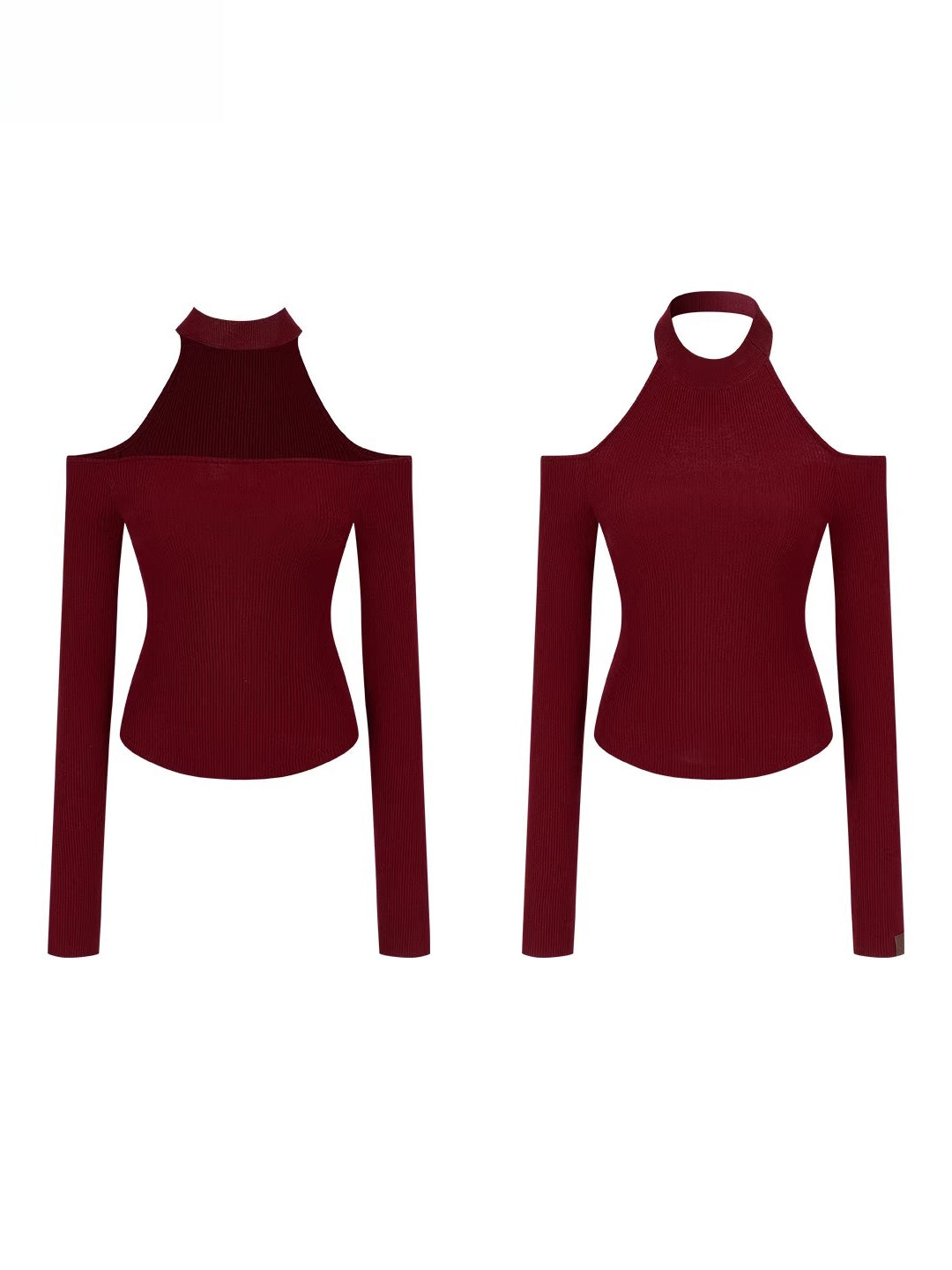 Rib Knit Off-Shoulder Two-Way Top