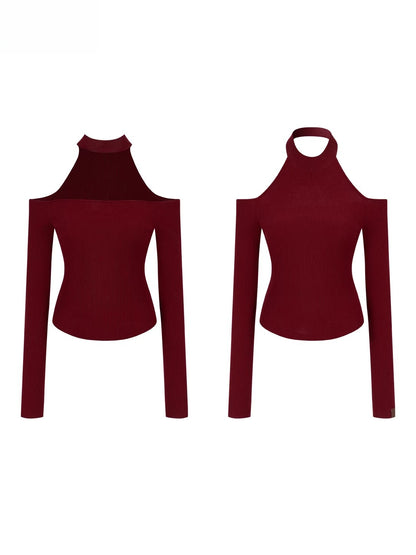 Rib Knit Off-Shoulder Two-Way Top