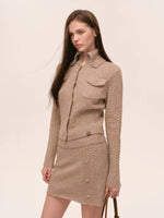 Cable Knit Cardigan & Skirt Set