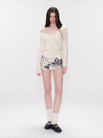 Cable Knit V-Neck Sweater