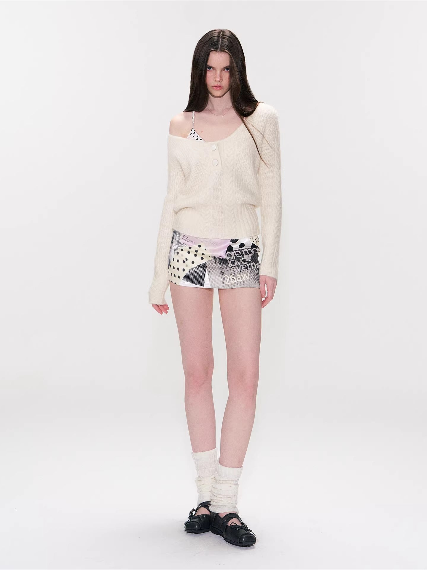 Cable Knit V-Neck Sweater