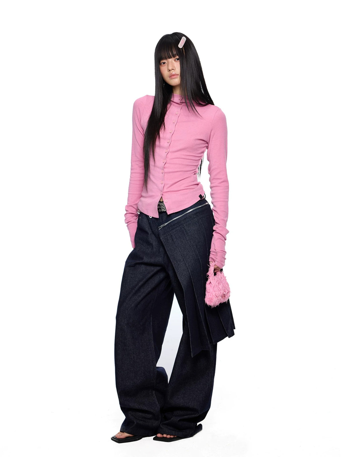 Lightweight Ruched Long Sleeve Top