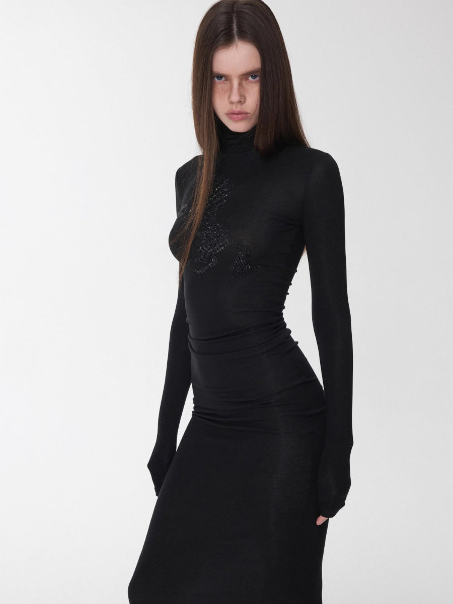 Crystal-Embellished Turtleneck