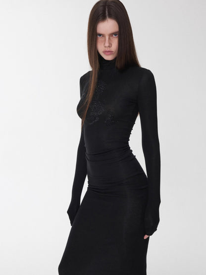 Crystal-Embellished Turtleneck