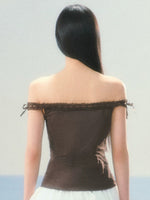 Lace Off-Shoulder Corset Top