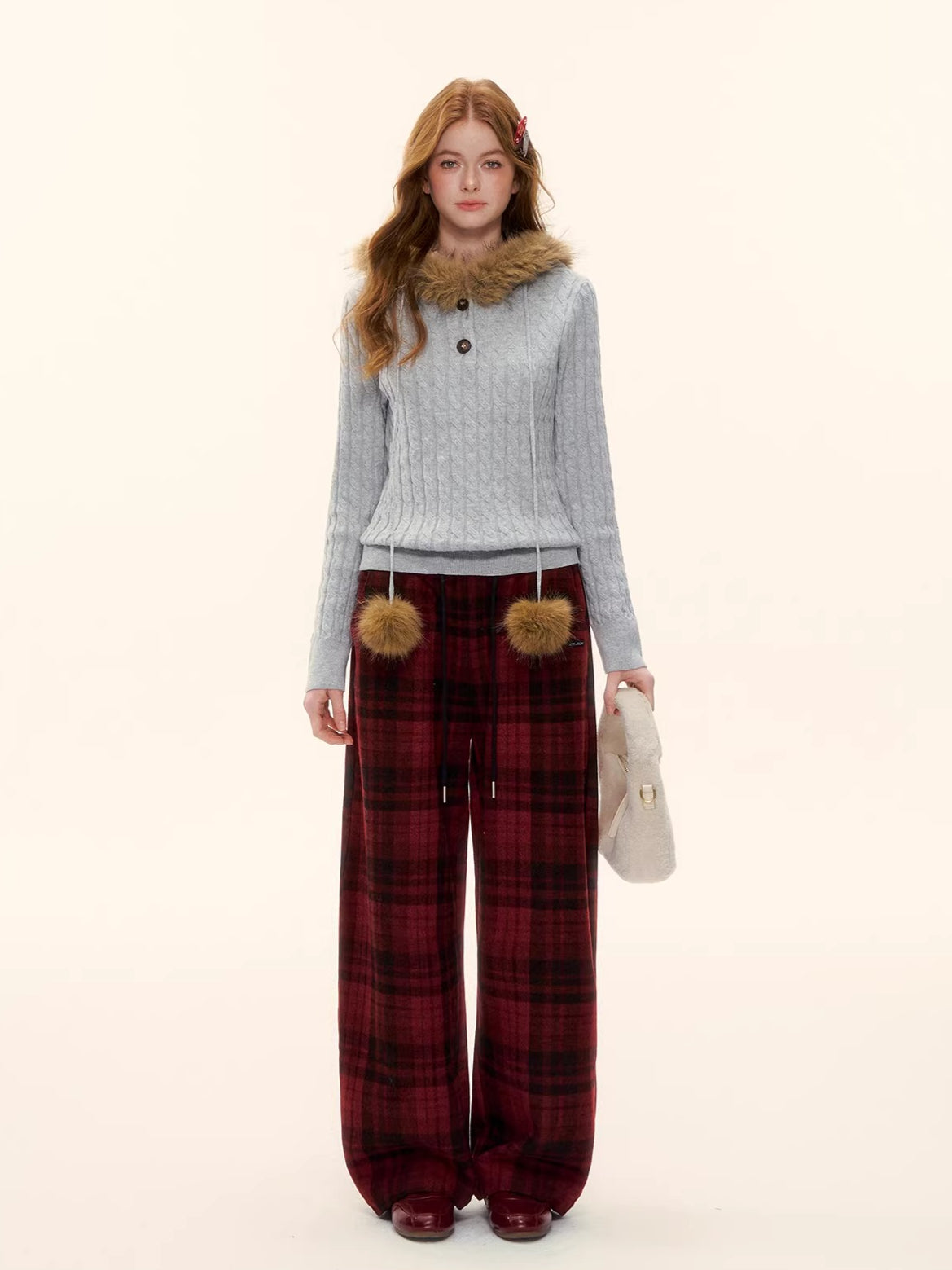 Cable Knit Hooded Sweater