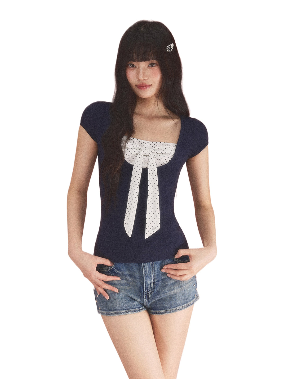 Bow Polka Dot Top
