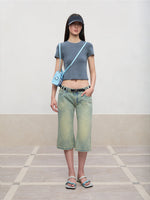 Regular-Shoulder Round Neck Short-Sleeve T-Shirt