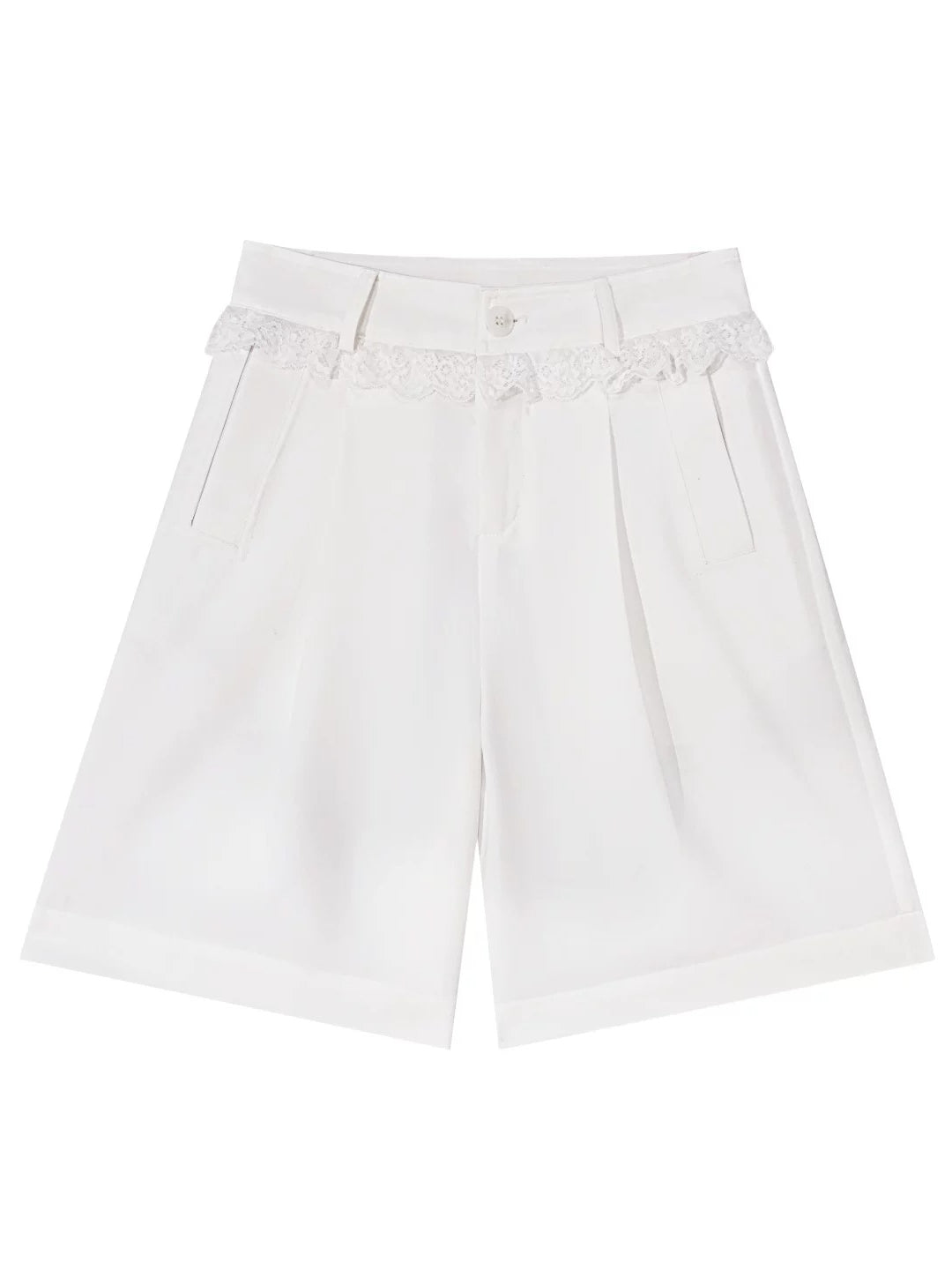 Lace Waist Bermuda Shorts
