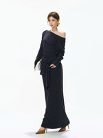 Detachable Shawl Knit Skirt Set