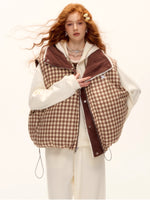 Reversible Check Lace Vest
