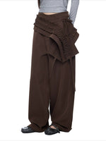Ruffled Overlay Trousers