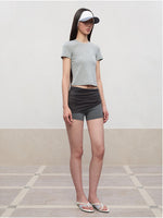 Regular-Shoulder Round Neck Short-Sleeve T-Shirt