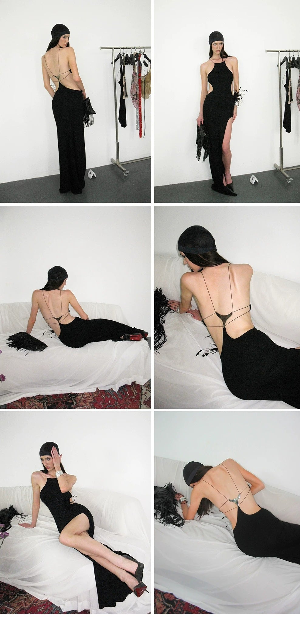 Cross-Back Halter Maxi Dress