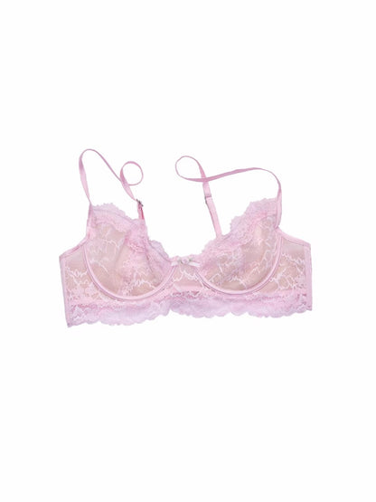 Lace Mesh Soft-Wire Bra