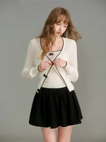 Bow Trim Knit Set