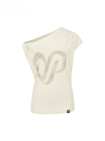 Asymmetric Heart Logo T-Shirt