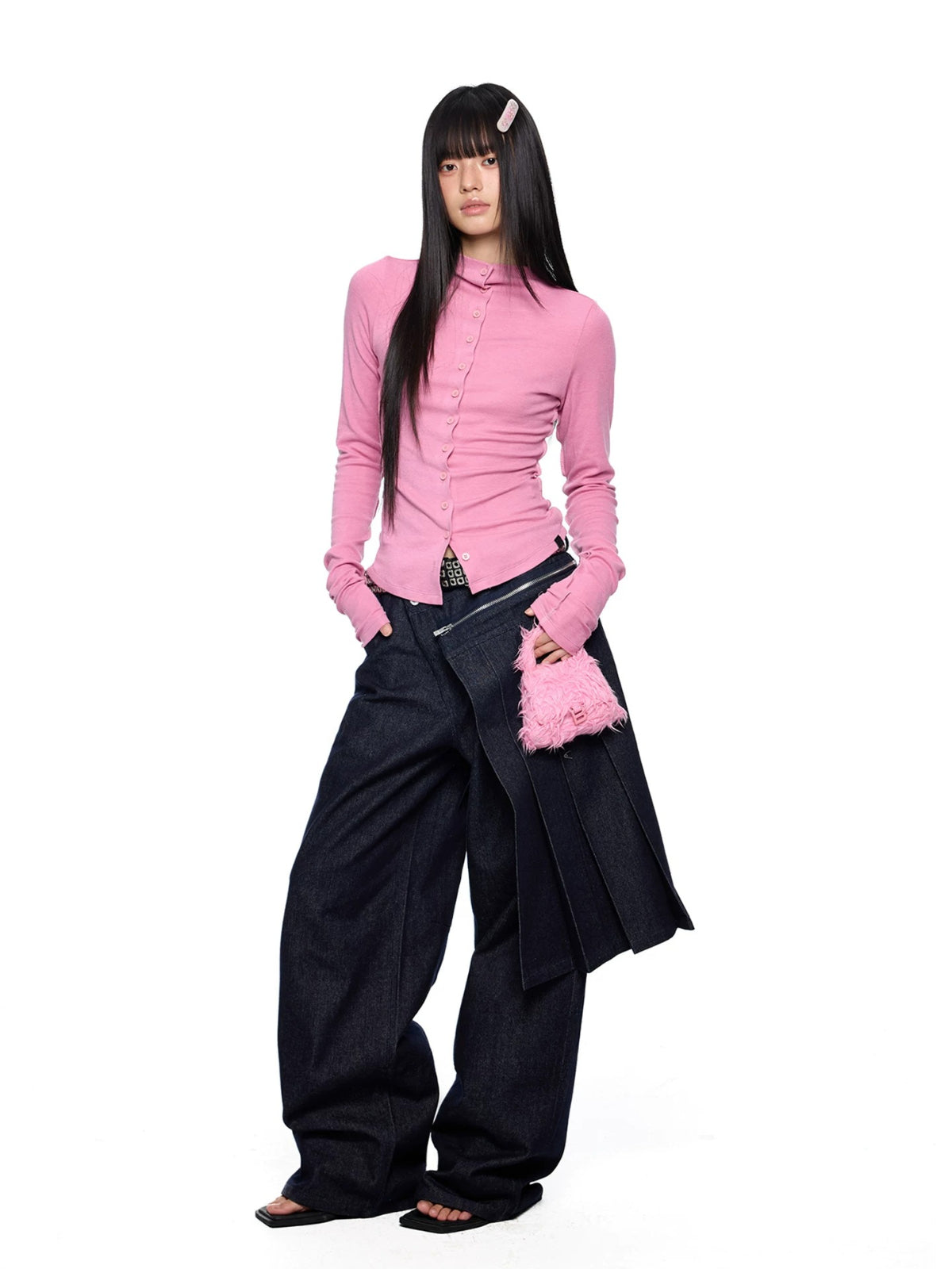 Lightweight Ruched Long Sleeve Top