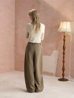 Double Pleated Wide Leg Pants