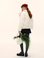 White Oversized White Down Jacket