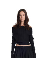 Reversible Cable Knit Embroidered Top